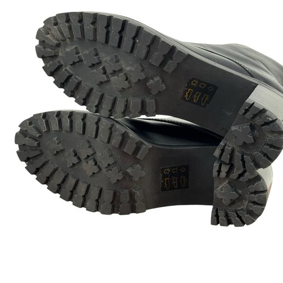 Madewell The Alyce Lug sole Boot Leather Women's SZ 5.5 Black Modern Luxe Casual - Picture 7 of 10